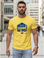 Pánské tričko s potiskem EXPAND žluté FashionStreet NX5004R