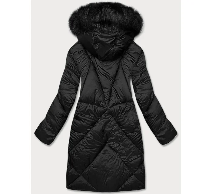 DŁUGA KURTKA ZIMOWA DAMSKA CZARNA model 21243491 - J.STYLE