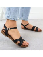 Dámské černé sandály S.Barski KV51-022 Dámské černé sandály S.Barski KV51-022