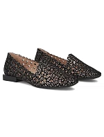 Dámské černé prolamované kožené polobotky Filippo DP7710 Dámské černé prolamované kožené polobotky Filippo DP7710