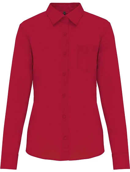Kariban K 549 Popelínová halenka "Jessica" s dlouhým rukávem 20.K549 classic red
