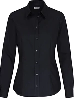 Seidensticker Blouse Regular LSL Popelínová halenka s dlouhým rukávem 78.0604 black