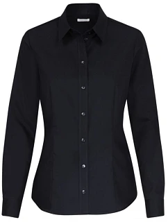 Seidensticker Blouse Regular LSL Popelínová halenka s dlouhým rukávem 78.0604 black