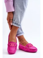 Dámské módní semišové mokasíny růžové model 21625591 - Boto