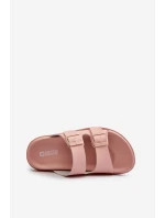 Lehké dámské pěnové pantofle s přezkami Big Star model 21660731 růžové - Big Star Shoes Lehké dámské pěnové pantofle s přezkami Big Star model 21660731 růžové - Big Star Shoes