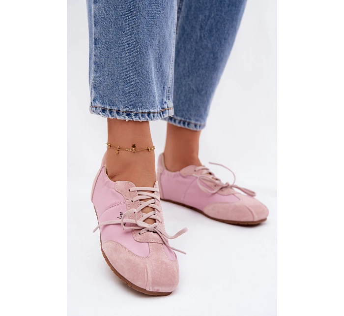 Semišové Nízké Dámské Tenisky Big Star model 22095384 Růžové - Big Star Shoes