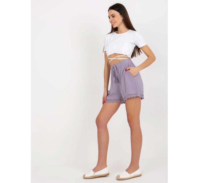 Dámské šortky D73760M62233KB světle fialová - FPrice