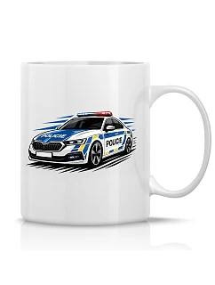 POLICIE - klasický bílý keramický hrníček 300 ml