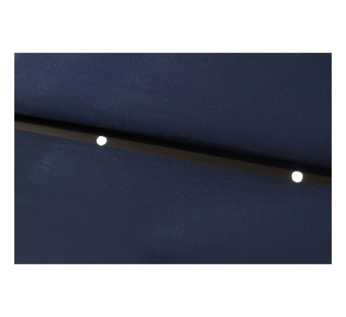 ZAHRADNÍ SLUNEČNÍK S LED OSVĚTLENÍM 300 CM TMAVĚ MODRÝ