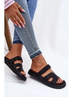 Dámské Pantofle Na Suchý Zip model 21697774 Černé - VINCEZA