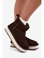 Dámské zimní boty z přírodního semiše s podšívkou Big Star Hnědé model 22539781 - Big Star Shoes Dámské zimní boty z přírodního semiše s podšívkou Big Star Hnědé model 22539781 - Big Star Shoes