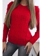Svetr s model 18970311 červený - K-Fashion Svetr s model 18970311 červený - K-Fashion