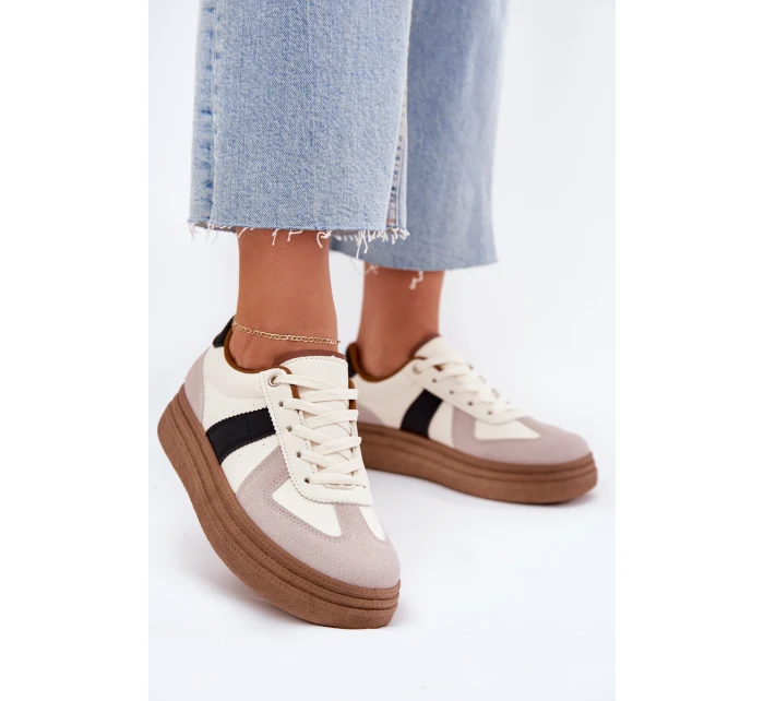 Dámské tenisky na platformě béžové Dovina Dámské tenisky na platformě béžové Dovina