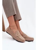 Loafersy Mokasyny Damské Ploché Béžové Soreline