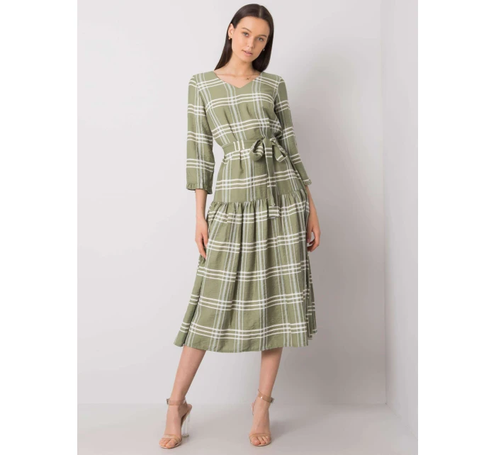 LK SK šaty 508074.39P khaki barva LK SK šaty 508074.39P khaki barva