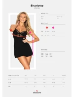 Krásná košilka Sharlotte chemise - Obsessive Krásná košilka Sharlotte chemise - Obsessive