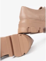 Komfortní dámské hnědé  polobotky platforma