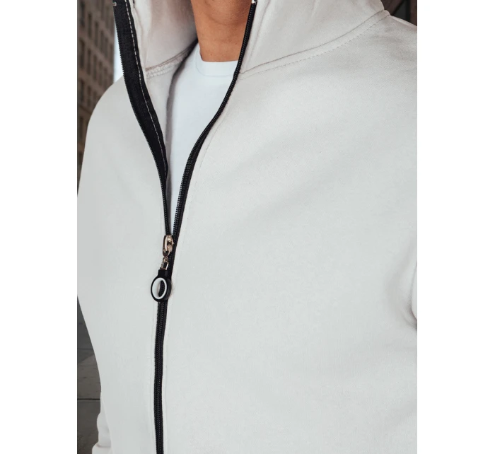 Pánská mikina na zip se stojáčkem světle šedá FashionStreet BX5874