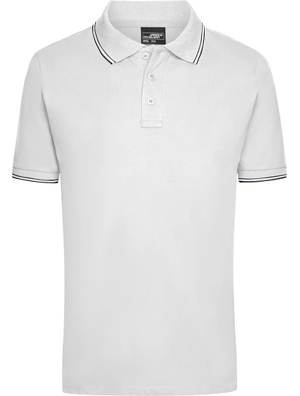 Daiber JN 986 Pánské piqué polo 02.0986 white/navy Daiber JN 986 Pánské piqué polo 02.0986 white/navy