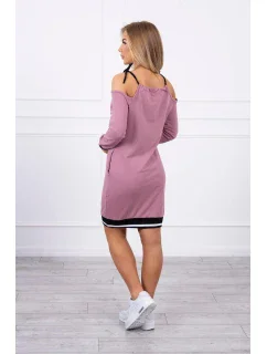 Tres Chic tmavě růžové šaty