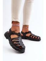 Dámské pěnové sandály římské černé Gasaria Dámské pěnové sandály římské černé Gasaria
