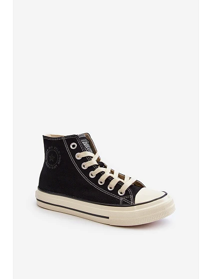 Dámské vysoké tenisky Big Star model 21654788 černé - Big Star Shoes