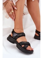 Dámské Sandály S Na Suchý Zip Černé model 21688284 - Boto Dámské Sandály S Na Suchý Zip Černé model 21688284 - Boto