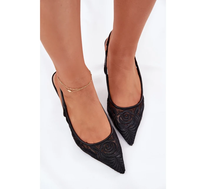 Krajkové Lodičky Sandály S  Černé model 21699340 - Boto