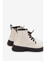 Zateplené dětské lakované kotníkové boty s přezkou Medvídek Bílá Jovellea Zateplené dětské lakované kotníkové boty s přezkou Medvídek Bílá Jovellea