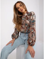 Bluzka DHJ BZ model 19755075 ciemny bezowy - FPrice Bluzka DHJ BZ model 19755075 ciemny bezowy - FPrice