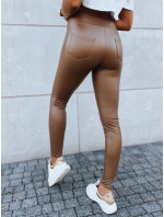 Dámské kožené kalhoty FIRT, camel, Dstreet UY1625