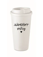 KÁMOŠKY SESTRY - bílý termohrnek 475 ml