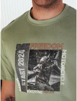 Pánské zelené tričko s potiskem Dstreet RX5465