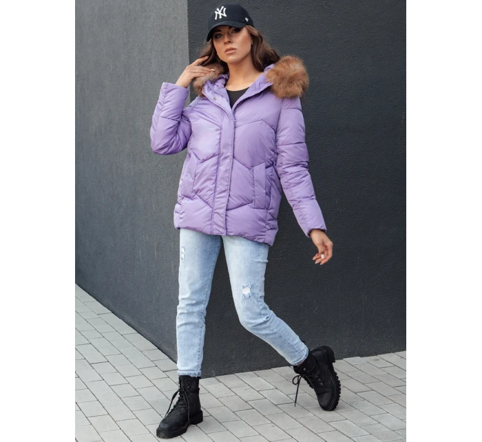 Dámská zimní bunda s kapucí WAYWARD fialová FashionStreet TY4489