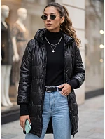 kurtka damska przejściowa z kapturem czarna model 22352948 - FashionStreet kurtka damska przejściowa z kapturem czarna model 22352948 - FashionStreet