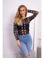 Halenkové body v černé barvě gunmetal Halenkové body v černé barvě gunmetal