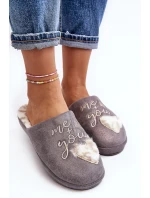 Lesklé dámské pantofle šedé Geraja Lesklé dámské pantofle šedé Geraja