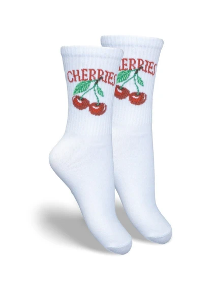 Dětské Ponožky Mladistvé CHERRIES Bílé Dětské Ponožky Mladistvé CHERRIES Bílé