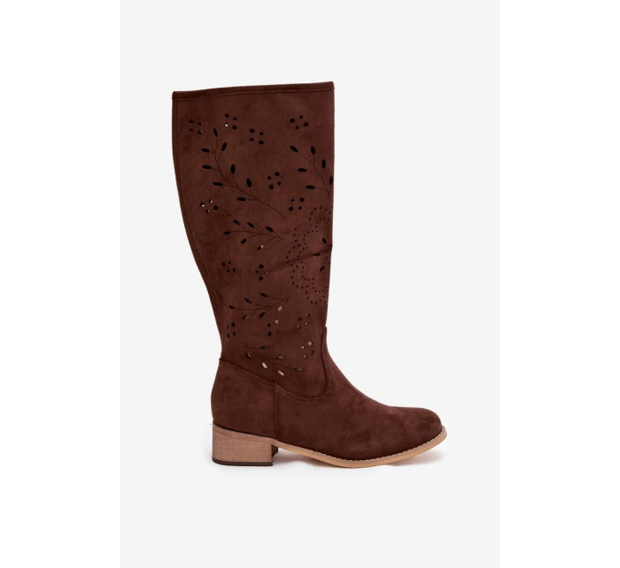 dámské vysoké boty na čokoládové model 21821933 - Boto dámské vysoké boty na čokoládové model 21821933 - Boto