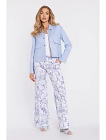 bunda na knoflíky s klopami světle modrá model 22040633 - Moe