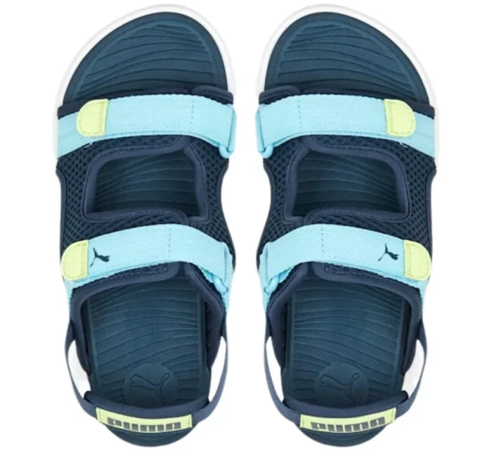 Dětské sportovní sandály Evolve Jr 390449 02 Tmavě modrá se sv.modrou a žlutou - Puma