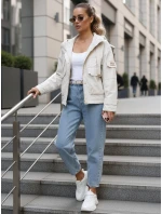 Kurtka przejściowa damska z kapturem i kieszeniami beżowa FashionStreet TY5634