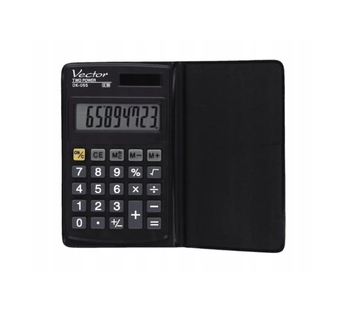 Kapesní kalkulačka Vector DK-055, černá