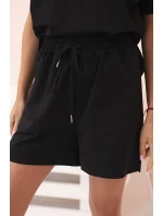 Dámský punto set s krátkými rukávy a šortkami černý Dámský punto set s krátkými rukávy a šortkami černý