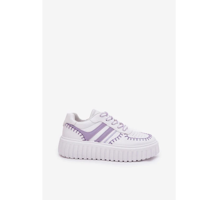 Dámské Tenisky Na Platformě Fialové model 21687825 - Boto Dámské Tenisky Na Platformě Fialové model 21687825 - Boto