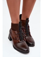 model 21712117 kožené kotníčkové boty na podpatku vyhřívané čokoládové - Zazoo model 21712117 kožené kotníčkové boty na podpatku vyhřívané čokoládové - Zazoo