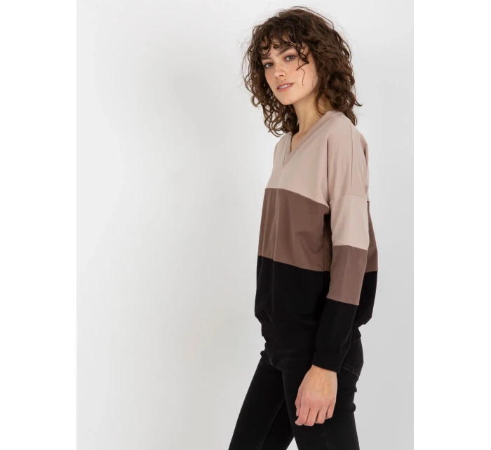 Mikina RV BL 8328.34X černá a béžová