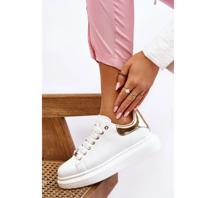 Dámská sportovní obuv GOE LL2N4011 Bílá a zlatá Dámská sportovní obuv GOE LL2N4011 Bílá a zlatá