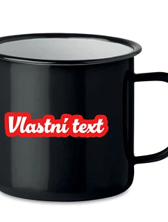 Personalizovaný retro plecháček s vlastním textem s obrysem