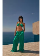 Summer Satin Trousers - GREEN - TRIUMPH GREEN - TRIUMPH